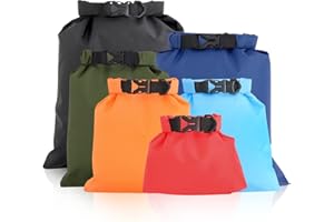 SUNLYTOUR Wodoszczelny zestaw toreb na kanutki, lekki rafting 6-częściowy wodoszczelny worek do pakowania łodzią na świeżym powietrzu, raftingu, wędrówek, na kemping