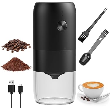 Macinacaff&egrave; Elettrico Portatile Besmall &ndash; Macina A Cono In Ceramica, Regolabile, Ricaricabile