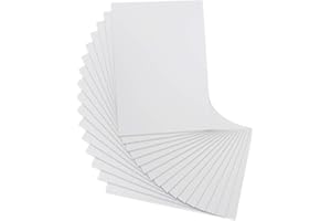 ASelected Lot de 16 Carton Plume A3, Carton Mousse 5 mm Épaisseur, Panneaux d'Affichage Sans Acide de Mousse Polystyrène, Foam Board 297 × 420, pour Publicité, Présentations, Expositions d'Art