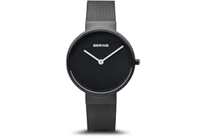 BERING Damen Quarz Uhr | Armbanduhr 31 mm Edelstahlgehäuse und Zifferblatt | Milanaisearmband | Saphierglas | 5 ATM | 14531