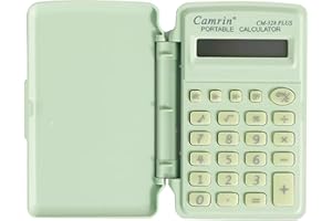 TOYHOOD Mini Calculators With Lid, Small Pocket Calculator Basic Calculator, Students Desktop Calculators, with Button Battery, for Home Office School (Green)