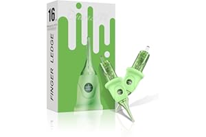 EZ TATTOO EZ Agujas de Cartucho de Tatuaje - 16piezas #10 (1RL) Saliente de Dedos Maquillaje Permanente SMP Bugpin Round Liner 0.3MM Agujas de Tatuaje para Máquina de Tatuajes con Bolígrafo - OMNI V2