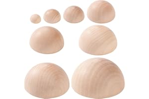 BENECREAT 8Pcs 8 Sizes Half Round Pottery Tools Set, Wooden Ceramic Top Tool Clay Tools Pottery Plate Press Tool for Making Pottery Bowls and Plates