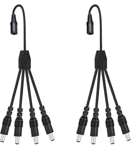 Sdoppiatore Di Alimentazione DC 1 Femmina A 2 Per Telecamera - Foto 6