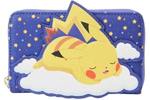 LOUNGEFLY Pokemon Sleeping Pikachu and Friends Zip Around Wallet
