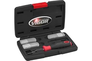 ViGOR V6030 Jeu de racloirs I Jeu de 16 lames de différentes largeurs, y compris des lames de rechangeI Outil pour enlever les plaquettes, autocollants, vignettes ou dans la cuisine et le ménage'.