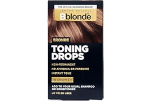 Jerome Russell Bblonde Bronde Toning Drops - Non-Permanent Hair Toner, Refresh & Maintain Bronde Hair Color, Add Drops in Shower with Shampoo or Conditioner, 50 Uses