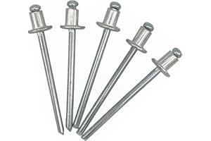 MARCOPOL 400 remaches ciegos de 4,0 x 5 mm, cabeza de cúpula tipo abierto, DIN 7337, remache de aluminio y mandril de acero, remaches pop (400, 4,0 x 5 mm)