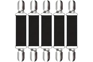 FDJZXW 5 Stück Hosenträger Clips Kleider Clip Clips für Kleidung Waist Clips Kleiderclip Pullover-Cardigan-Clip Unisex-Hemd Kleiderschal Elastischer Pullover-Cardigan-Clip (13 x 2,5 cm)