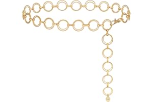 HIQUACC Women's Metal Waist Chain Chunky Body Jewelry Belly Link Belt