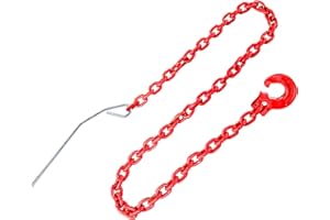 DEMA Gargantilla para la espalda, cadena forestal, cadena de 2 m / 8 mm, con gancho deslizante + aguja