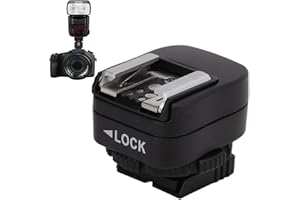 Akozon Adattatore Hot Shoe TF‑334 con Porta di Connessione PC SYNC Aggiuntiva per A73 Fotocamera A per Flash Speedlite per Accessori in Plastica per Fotocamere