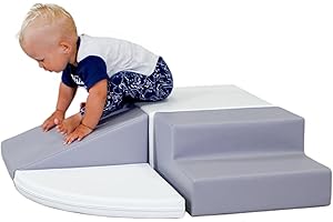 IGLU Soft Play Equipment XL Soft Play Shapes Activity Toys with ANTI SLIP - grey/white