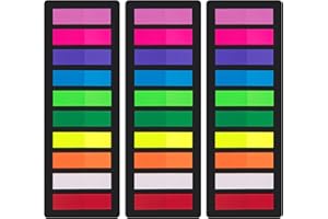 KICNIC Haftstreifen, 720 Stück Seitenmarker Selbstklebend, 10 Farben Page Marker, Index Tabs zum Markieren und Hervorheben, Haftmarker für Schreibwaren Aesthetic, Bürobedarf, Schulsachen