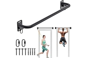 BeneLabel Drążek do podciągania, montowany na ścianie, drążek do podciągania, sufitowy, do ćwiczeń, 95 cm, siła górnej części ciała, sprzęt do wyciągania dla dorosłych/nastolatków, górna część ciała