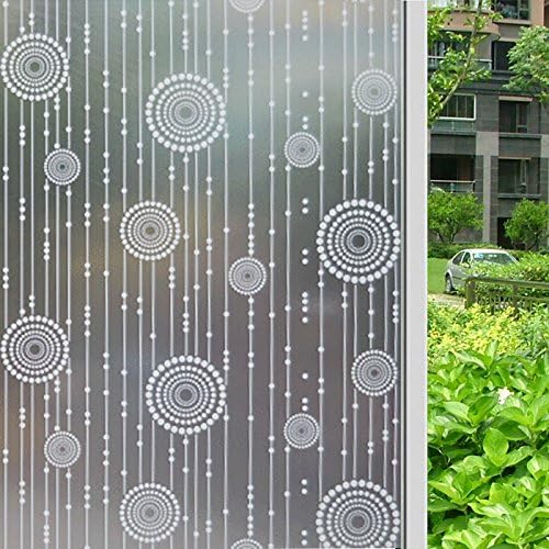 RENQINGLIN The Window Window Stickers Stickers Paper Self-Adhesive Matte Translucent Opaque Color Stickers Bathroom Window Glass Film 45Cm*2M,D