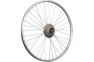 TAYLOR-WHEELS 26 Zoll Hinterrad YAK19 / 7 fach Schraubkranz - Silber
