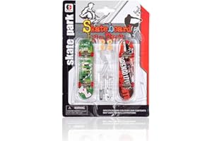 Sipobuy Zestaw 2 sztuk "zrób to sam" Mini Finger Desck Deck Truck Skate Park Board, dla chłopców i dzieci
