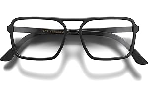 LONDON MOLE® Spy gafas de lectura | Cool lectores de piloto en forma de cuadrado | Unisex para hombres y mujeres | Bisagras de primavera