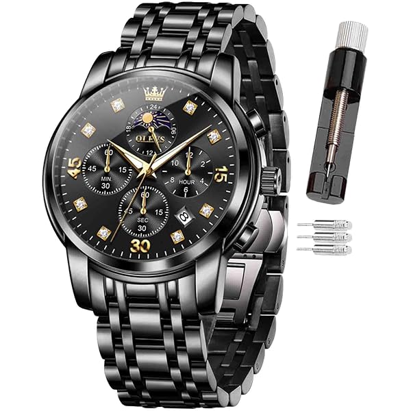 RORIOS Moda Orologio da Uomo Analogico Quarzo Orologio Luminoso
