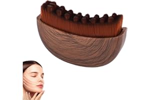‎FLOSSTY Aluvea Lymphatische Gesichtsbürste, Face Brush, Lymphatic Drainage Face Brush, Trockene Gesichtsbürste, Kinn- und Kieferformung, Gesichtsbürste für Lymphdrainage und Gesichtskontur (Braun 1 Stück)