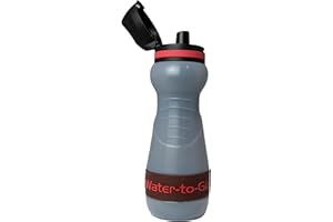 WATER TO GO Filter Bottle with Replaceable 3 Stage Filter which removes 99.99% of Bacteria & Contaminents and Improves Taste - Hiking, Camping & Travelling - BPA Free, 55cl (Henna)
