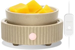 Maromamix Wax Melt Warmer with 4 Timer- Ceramic 3-in-1 Melt Warmer for Scented, Electric Candle Wax Melter burnerfor Home Office Bedroom Fragrance, Home Décor & Gift Choice