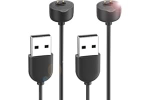 ASDONAL 2 sztuki kabli do ładowania kompatybilne z Xiaomi Mi Band 7 / Mi Band 6 / Mi Band 5 / Amazfit Band 5, zamiennik kabla USB, stacja ładująca, adapter do ładowania do Mi Band 7, ładowanie USB (czarny)