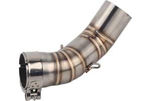 QIILU Adattatore Scarico Z900 Scarico Z900 Scarico Z900 Tubo Di Scarico Centrale, Tubo Di Scarico In Acciaio Modifica Tubo Centrale Adatto Per Z900 2017-2019