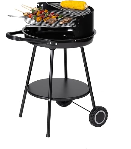 Barbecue Rond Venezuela ACTIVA - Brasero émaillé, Grille Chromée Réglable, Diamètre 33 Cm - 9