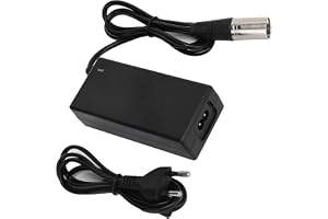 TYTOGE 29,4V 2A Nätadapter Hankontakt för Litiumbatteriladdare, med Smart Mjukstart Noll Brus, för Batteripaket för Elfordon