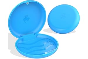 ARGOMAX Scatola porta denti Dento Box porta cartella (anche per binari da abboccare, guida per cesello), 2 pezzi KFO Box (azzurro)