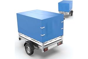 Tarpofix® Telo impermeabile alto 160 x 115 x 85 cm incl. corda per teloni - Telone occhiellato impermeabile in robusto materiale in PVC - Telone pvc per vari modelli di rimorchio per auto da 500kg