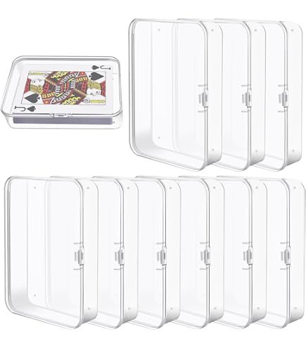 Lot De 5 Boîtes De Rangement Transparentes – 10,3 X 7,4 X 2,5 Cm – Pour Cartes Bancaires, Cartes à Collectionner, Accessoires