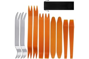 SourceTon - Kit di 10 utensili per la rimozione de pannelli dell’auto, con custodia, per l’installazione di autoradio