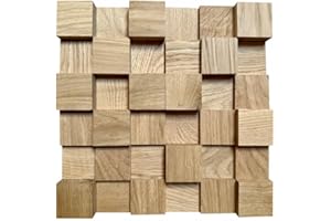 IG Acoustics Diffusore acustico 2D 500, 30 x 30 cm, diffusore acustico, pannello da parete in legno, pannello acustico (rovere chiaro)