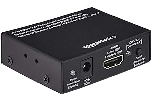 Amazon Basics Convertidor extractor 4K a 30Hz, HDMI a HDMI y audio (RCA estéreo o Spdif), negro