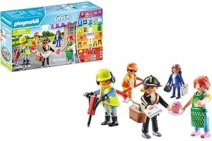 PLAYMOBIL My Figures 71402 City Life, 5 Spielfiguren mit über 1000 Kombinationsmöglichkeiten, zum Nachspielen verschiedener Berufe, interaktives Rollenspiel, Spielzeug für Kinder ab 5 Jahren
