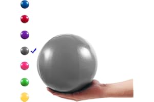 Vaupan Mini Exercise Ball, 9 Inch Small Gym Ball with Inflatable Straw for Yoga, Pilates, Stability, Barre, Physical Therapy, Stretching and Core Training, Improves Balance, Strength