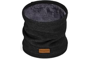 Beesgarden Winter Neck Warmer Snood for Men Women, Soft and Comfortable Fluff Lining, Christmas Happy New Year Gift Box with Greeting Card, Outdoor Warm Scarf for Walking Cycling Hiking Skiing