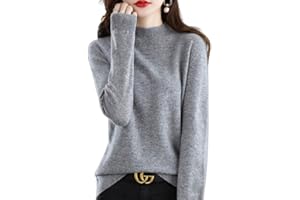 EsprAL Maglione Girocollo a Maniche Lunghe in Puro Cashmere da Donna, Maglioni in Cashmere da Donna