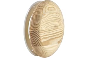 Steinberg14 Diffusore in Legno per Sauna - 125mm Griglia di Ventilazione in Legno di Pino - Valvola a Disco Regolata - Copertura per Condotto Rotondo - Valvola di alimentazione e scarico dell'aria