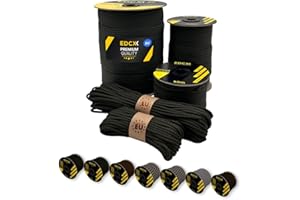 ‎EDCX EdcX Paracord 4 mm, 20+ Militärfarben (15 m, 30 m, 50 m, 100 m, 300 m) | Ideal zum Basteln, Camping, Outdoor| 100% Nylonseil 4 mm | Taktische Kordel 550 Typ III
