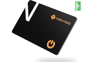 NOVOO Slim SmartCard Wallet Tracker, Air Locator Tag - 1.6mm Thin, 6-Year Battery, IP68 Waterproof, Apple Find My Compatible (iOS Only), Bluetooth GPS Item Finder (1-Pack)