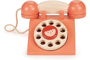 Mentari Wooden Toy Ring Ring Telephone - Pretend Play With Children Ages 2+