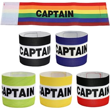 Difistik 6-Pack Captain's Armbands - Adjustable Elastic Football Arm Bands For Kids & Adults-943780