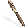 Olivia Garden Expert Blowout Shine – Gold & Brown - 20 - Ceramic Coated Round Brush for Smooth Blowout, Frizz-Free Hair & Radiant Shine