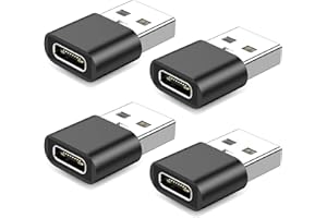 VINMOOOG Adapter USB c do USB Adapter USB C żeński na USB A męski (4 sztuki) Typ C na USB A, kompatybilny z telefonami komórkowymi Samsung Galaxy, ładowarkami i innymi portami typu C
