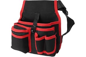 Maizoon Tasche in Vita per Elettricista con Cintura in Vita Pocke Fibbia Regolabile Multifunzione Impermeabile Hardware Cacciavite Borsa Portautensili Panno Oxford Resistente UH10 Rosso