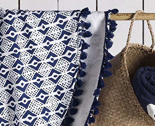 Ibiza – Fouta blau zu Pompons – Durchmesser 165 cm - 3